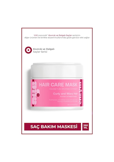Kıvırcık Ve Dalgalı Saçlar İçin Saç Bakım Maskesi 250 Ml Bukle Belirginleştirici