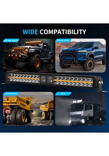 30 Cm Off Road Led Bar Pozisyon Lambalı Tampon Tepe Panjur İçi Kaput Çalışma Lambası - Premıum Ürün