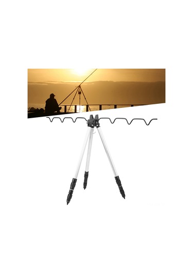 Geeroyoo Alüminyum Alyuminyum Tripoza, Dayanıklı, Tüm Tip Balıkçılık Kamışları İçin Uygun, Genişletilebilir, Sabit Konumlandırma, Taşınabilir Balıkçılık Aydınlatıcısı