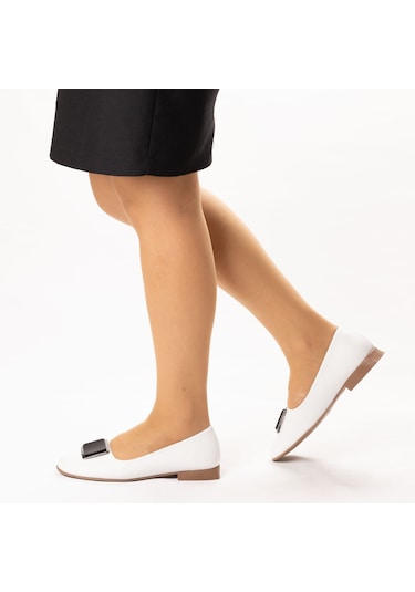 Twoegoist Kadın Deri Loafer Babet Casual Ayakkabı 001