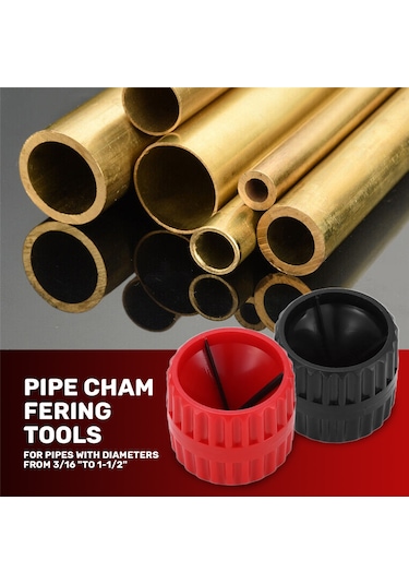 2 Adet Boru Raybası Boru Pah Kırma Aletleri Pvc Ppr Bakır Boru İçin -a