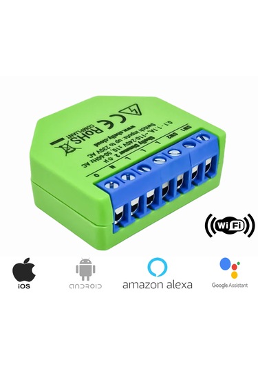 Shelly Dimmer 2 Kanallı Akıllı Işık Ayar Anahtarı Wifi Nötrsüz