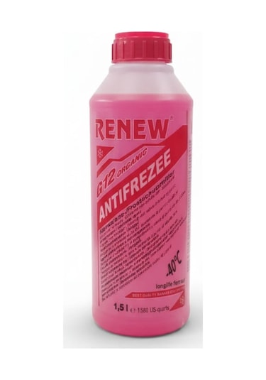 Renew G12 Organik Kırmızı Antifriz -40 Derece 1,5 Litre