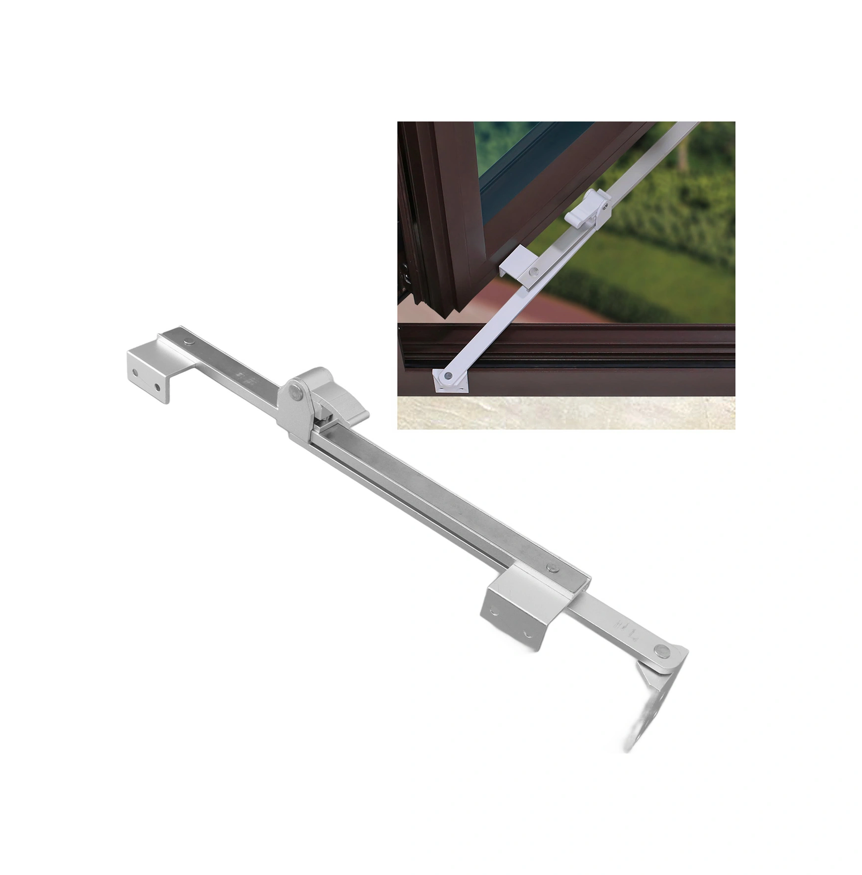 Geeroyoo Alüminyum Pencere Konumlandırıcı, Uzayabilir, Kaydırmalı/pivot Pencere Uyumlu, Ev/ofis Güvenliği Artırıcı, Kolay Kurulum Diğer