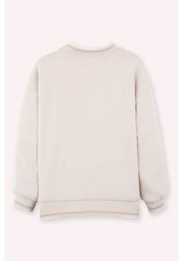 Panço Erkek Çocuk Çıtçıtlı Sweatshirt Bej