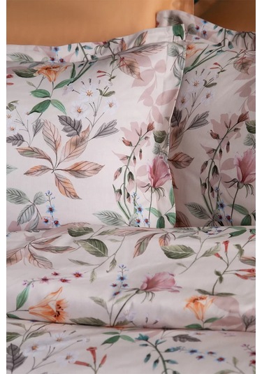 İssimo Home Ma Bella %100 Pamuk Saten Çift Kişilik Nevresim Takımı Pudra Pembe