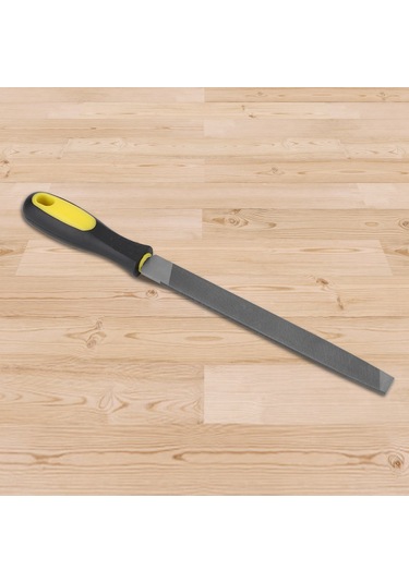 Hangfox T12 Karbon Çelik Uçlu Zımpara Aleti, Pp+trp Ergonomik Saplı, Metal Kesim Ve Keskinleştirme İçin Orta Dişli Düz Zımpara 31.5cm