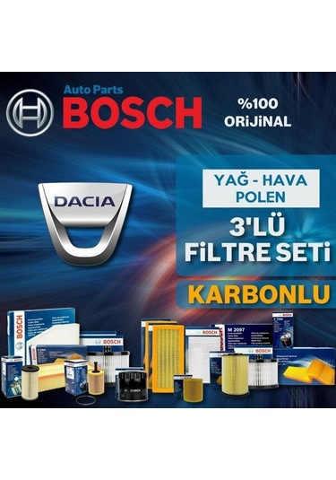 Dacia Sandero 1.5 Dci Bosch  Filtre Bakım Seti 2012-2018 (495584955)