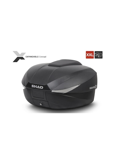 Shad SH58X Arka Çanta Siyah Carbon (Genişleyebilen Model)