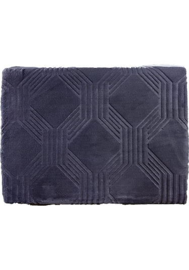 Özdilek Battaniye Trendy Art Deco Jet Black Çift Kişilik Çift Kişilik Siyah