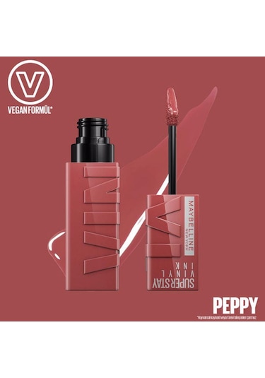Maybelline New York Super Stay Vinyl Ink Likit Ruj 115 Peppy