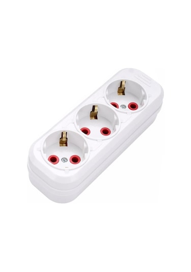 Fetih 305 - 00 Klemens Topraklı Kablosuz Grup Priz 3'lü 10 Adet