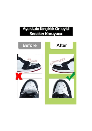 Ayakkabı Kırışıklık Önleyici Koruyucu M + Ayakkabı Deodorantı Beyaz Ayakkabı Boyası Bağcık 4'lü Set