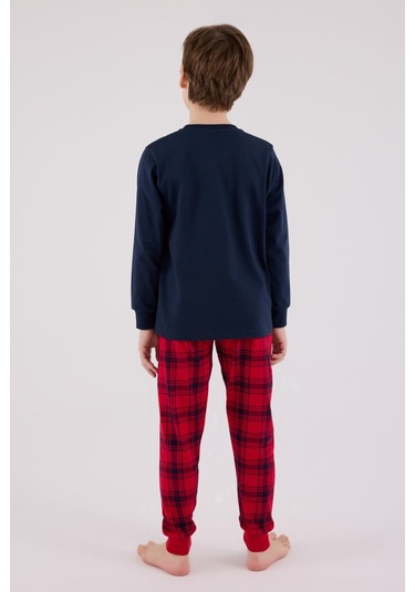 Rolypoly Erkek Çocuk Uzun Kol Pijama Takım Lacivert-1765 Lacivert