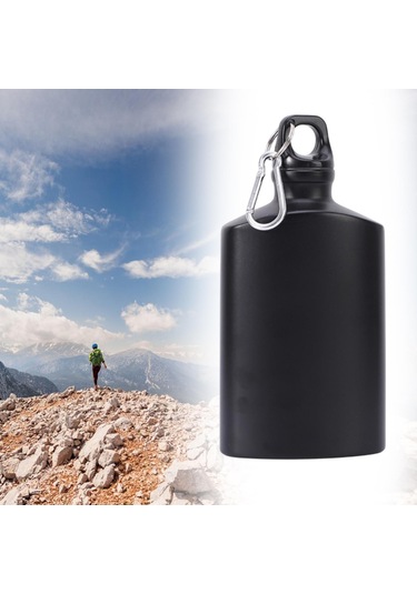 Suntek Dışarı Aktiviteleri Için Düz Su Şişesi 500ml Siyah Siyah