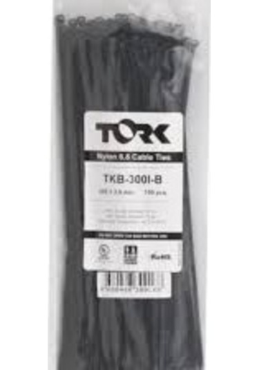 Tork Kablo Bağı Cırt Kelepçe 2,5mmx100mm Siyah 100 'lü Paket