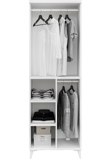 GuneyStore Milano 2 Kapaklı Komple Mdf Beyaz Gardırop
