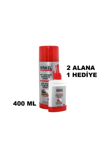 Winkel Mdf Ahşap Metal Hızlı Yapıştırıcı Sprey Seti 400+100 Ml