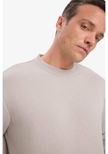 Defacto Relax Fit Bisiklet Yaka Kalın İçi Yumuşak Tüylü Basic Düz Sweatshirt T5139az25augr302 Gri Defacto Relax Fit Bisiklet Yaka Kalın İçi Yumuşak Tüylü Basic Düz Sweatshirt T5139az25augr302 Gri