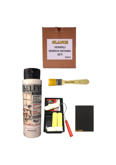 Rich Selfy Decor 500 Cc Antik Beyaz Kendinden Vernikli Mobilya Boyama Seti 11409 Çok Renkli