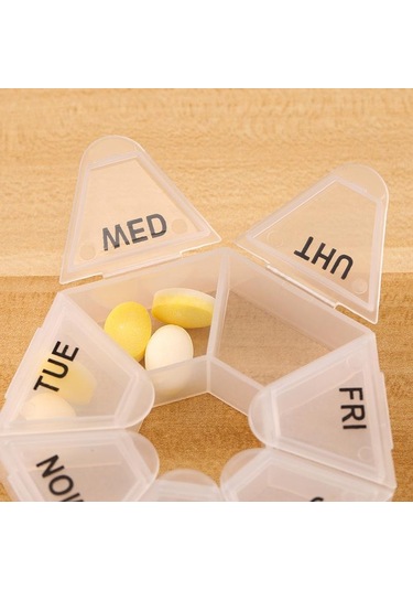 Beyaz 1 Adet Hap Kutusu Plastik 7 Gün Tablet Şeker Kutusu Taşınabilir Depolama Tablet Tutucu Seyahat Organizatör Hap Dağıtıcı Konteyner