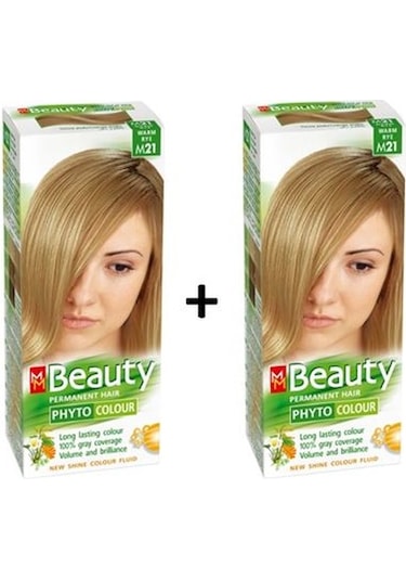 Beauty Bitkisel Saç Boyası -  Doğal Küllü Platin - M21 -  2 Adet (457303086)