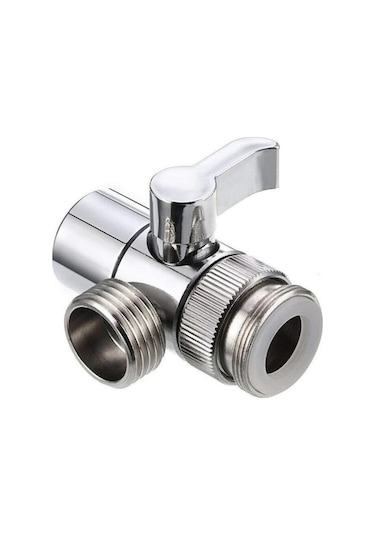 Novahub 3 Yollu Tee Anahtarı Musluk Adaptörü Konnektör Vanası Duş Başlığı Yönlendirici Ev Banyo Duş Musluklar Su Ayırıcı Gümüş Gümüş