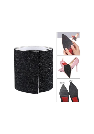 Suntek Taban Çıkartmaları Aksesuarlar Ayakkabı Kare Siyah-10x100cm Siyah