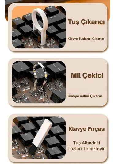 Redclick Şarjlı Kulaklık ve Klavye Temizleme Seti