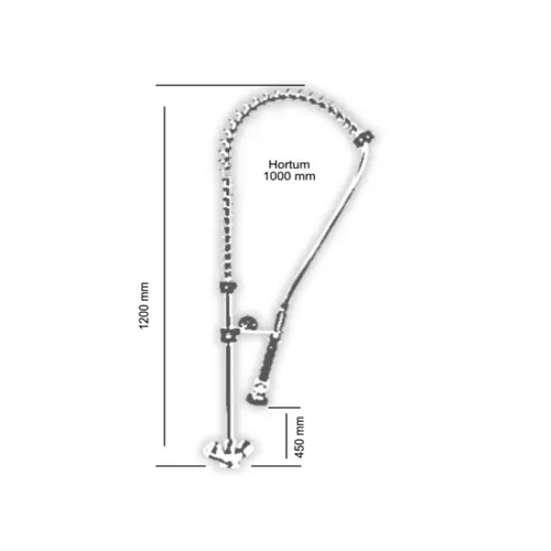Topsan Tezgahtan Endustrıyel Evye Bataryası krom