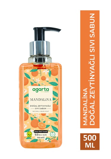 Agarta Doğal Mandalina Sıvı Sabun 500 ML