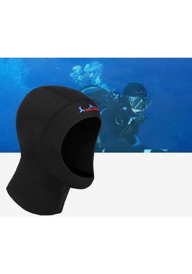 Dm Dıve & Saıl Dh-002 1mm Erkek Kadın Yüzme Bone Güneş Koruyucu Dalış Şapkası Sörf Başlığı Xl Siyah Siyah