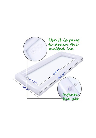 Leezsing Taşınabilir Şişme Buz Bar - Havuz Partileri Ve Açık Hava Kullanımı İçin Pratik Çözüm BEYAZ