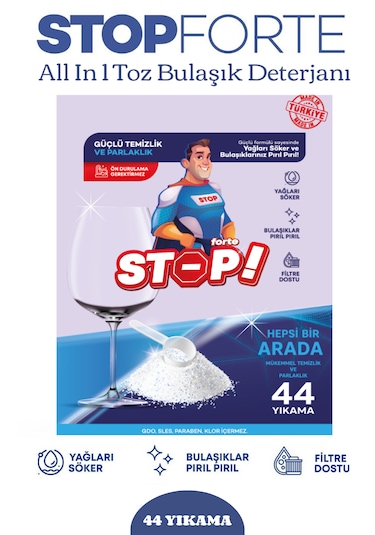 Stop Forte Toz Bulaşık Deterjanı 44 Yıkama