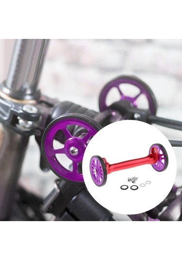 Suntek Katlanır Bisikletler Kolay Tekerlekler Ara Kırmızı-Mor Kırmızı - Mor