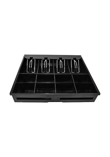 Metal Siyah Para Çekmecesi 4 Banknot 8 Bozuk Para Haznesi 41 X 41