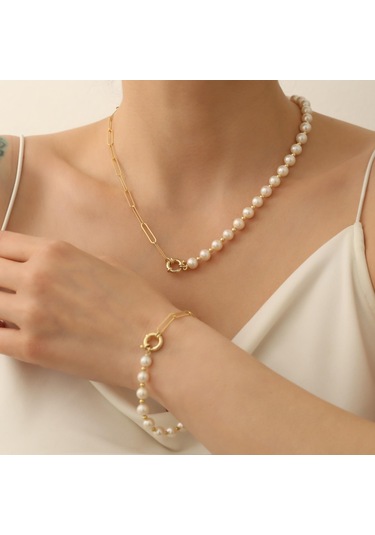 925 Ayar Gümüş Tatlı Su İncisi Set-7.50mm