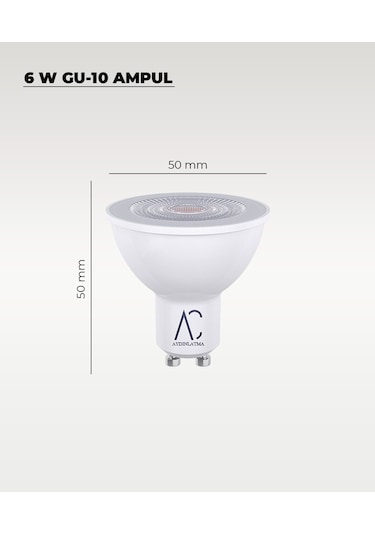 6w Gu10 Led Ampul 3200k Sarı Işık 10 Adet