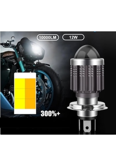 Far Ampulü Led Otomobil H4 Mercek Led Sarı-beyaz 1 Adet