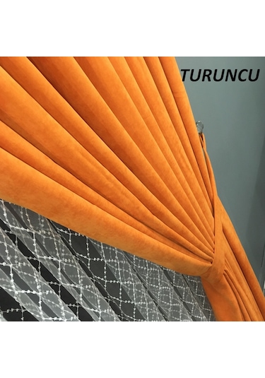 Perdefony 43 Renk Fon Perde Hem Pileli Hem Düz Dikim Renso  100 Standart Standart 2 Adet 100'Şer Cm-Perde Kuşağı Ve Renso Istemiyorum 1 - 1 Pilesiz Düz Dikim