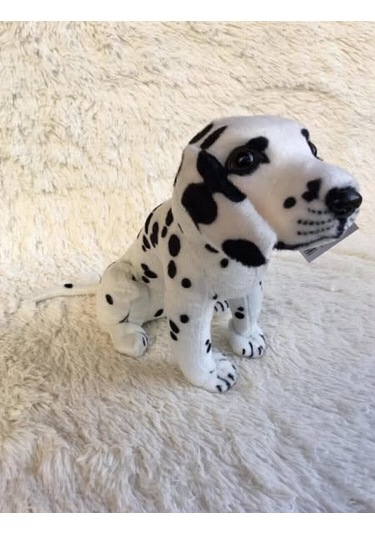 Yavru Peluş Köpek Oyuncak Dalmaçyalı Beyaz