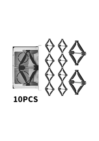 Willowhaven 10 Adet Siyah Nylon Elektrik Kutusu Tamir Seti Anahtar Priz