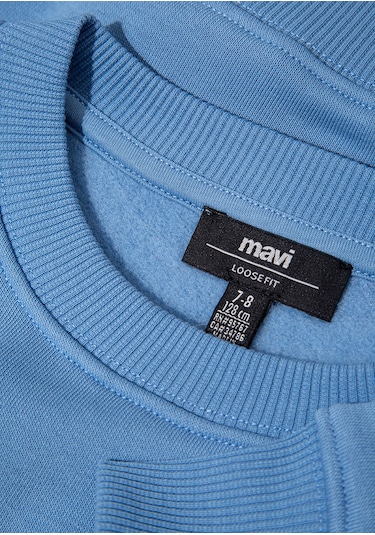 Mavi - Adventure Awaits Baskılı Mavi Sweatshirt 6s10146-70724 Mavi