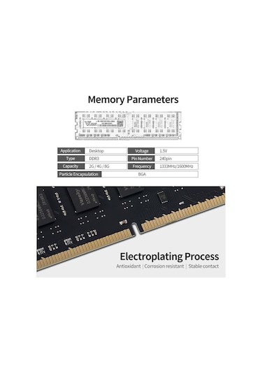 Vaseky Masaüstü Belleği 16g 8g 4g 2g Masaüstü Ram Ddr2 Ddr3 Ddr4 Pc Dımmaa 1600 Mhz 4 Gb Ddr3
