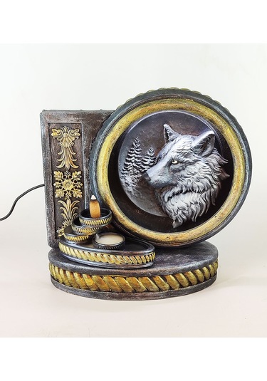 Barok Halka Kurt Tasarımı Metalik Geri Akış Tütsülük Işıklı