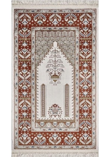 Gümüşsuyu Zara 17434 Tozumaz Seccade 80x130 - Turuncu