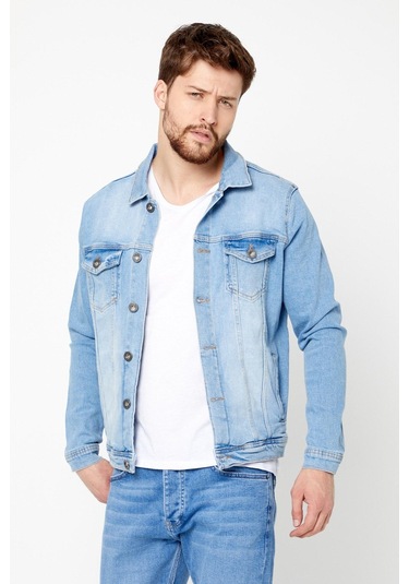 Damga Jeans Likralı Erkek Kot Ceket ...