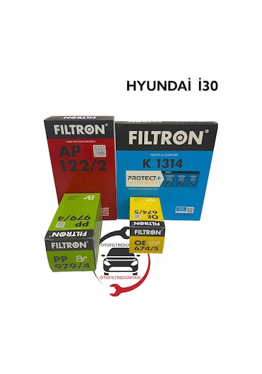 Hyundai I30 1.6 Crdi Filtron Filtre Bakım Seti (2012-2016) 330287637