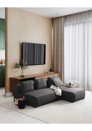 Vista L Köşe Kanepe Dinlenme Koltuk Takımı Antrasit