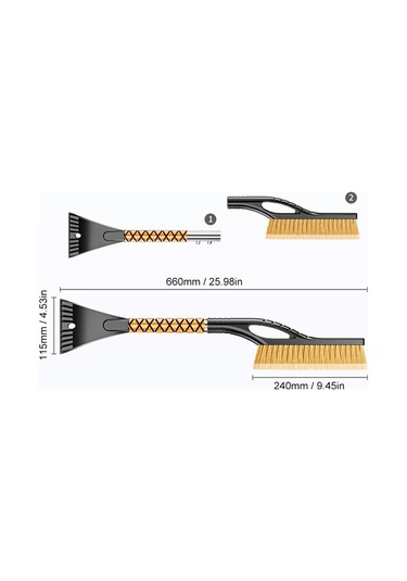 Sones St-3910 Suıtu Çıkarılabilir Kar Korumalı Kürek Süpürme Kar Fırçası